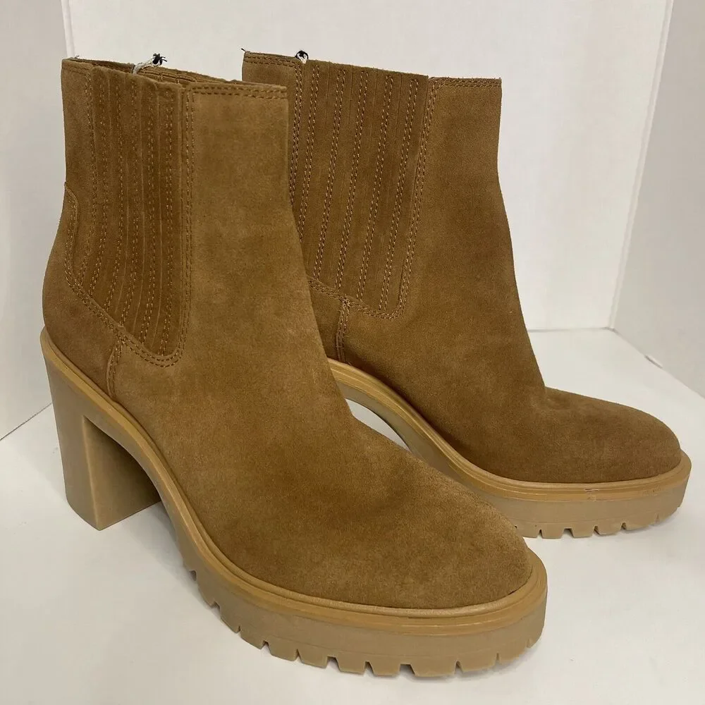 dolce vita caster h20 waterproof Suede bootie Brown Size 10 NWOB